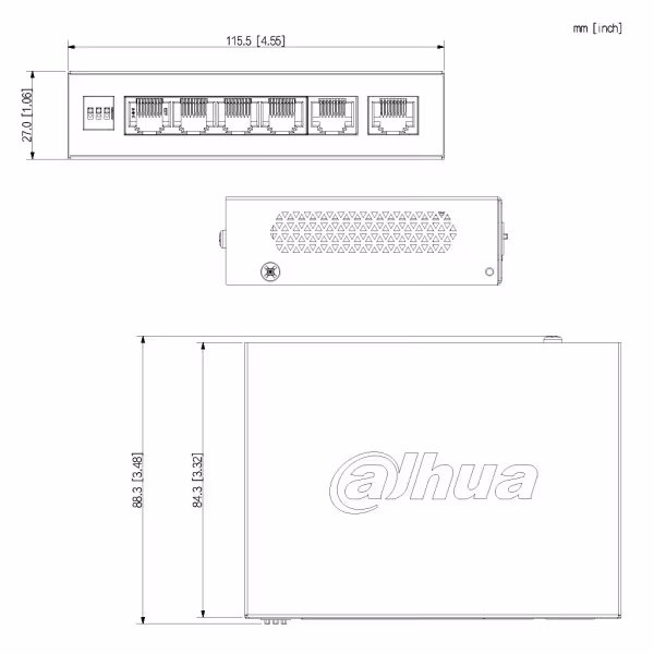 Comprar DAHUA CS4006-4GT-60-V2 Switch PoE 4 puertos Gigabit + 2RJ45 Uplink Gigabit 60W Gestionable en Cloud Layer2