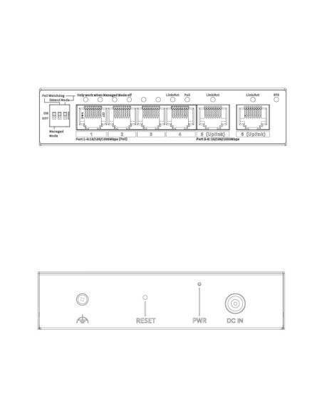 Acheter DAHUA CS4006-4GT-60-V2 Switch PoE 4 ports Gigabit + 2RJ45 Uplink Gigabit 60W administrable sur le Cloud Layer2