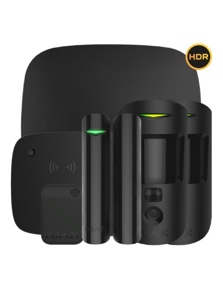 Comprar AJAX HUB2KIT-DP-PRO-KPD-HDR-BL1 Kit Ajax negro. Hub 2 2G + 2MotionCam-HDR + DoorProtectPlus + KeyPadCombi + Tag