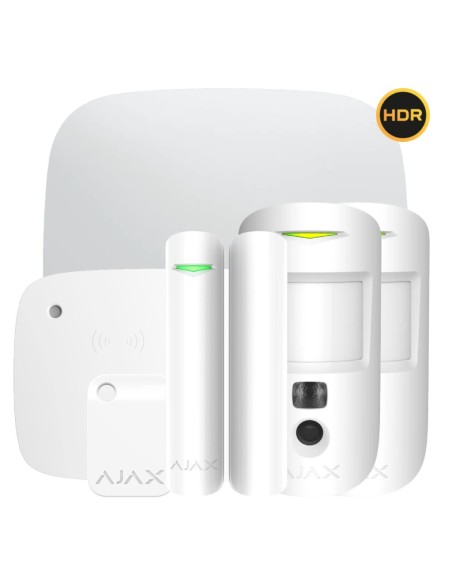 Acquistare AJAX HUB2KIT4G-DP-PHOD-KPD-HDR-WH Kit Ajax bianco. Hub2 4G + 2MotionCam HDR PHOD + DoorProtect Plus + KeyPadCombi + T