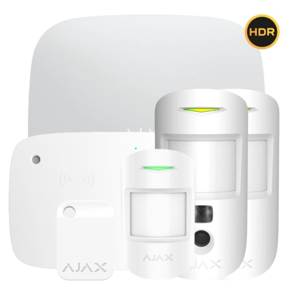 Acheter AJAX HUB2KIT4G-MP-PHOD-KPD-HDR-WH Kit Ajax blanc. Hub2 4G + 2MotionCam HDR PHOD + MotionProtect + KeyPadCombi + Tag