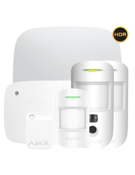 Acheter AJAX HUB2KIT4G-MP-PHOD-KPD-HDR-WH Kit Ajax blanc. Hub2 4G + 2MotionCam HDR PHOD + MotionProtect + KeyPadCombi + Tag
