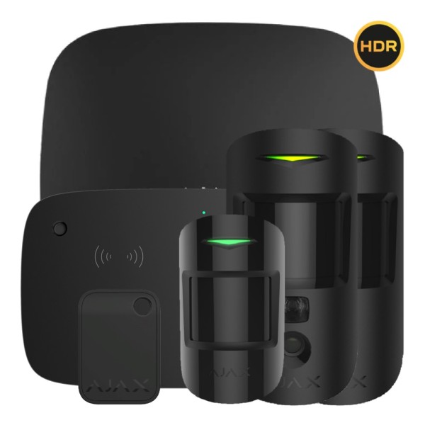 Comprar AJAX HUB2KIT4G-MP-PHOD-KPD-HDR-BL Kit Ajax negro. Hub2 4G + 2MotionCam HDR PHOD + MotionProtect + KeyPadCombi + Tag