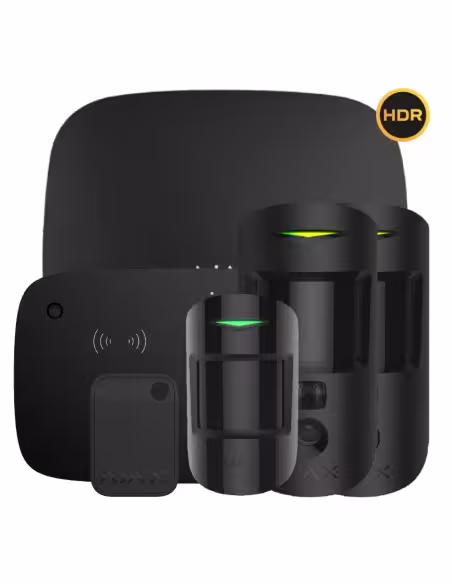Comprar AJAX HUB2KIT-MP-PRO-KPD-HDR-BL1 Kit Ajax negro. Hub 2 + 2MotionCam-HDR + MotionProtect + KeyPad Combi + Tag