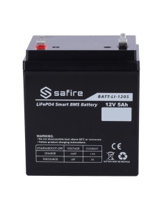 Acheter SAFIRE BATT-LI-1205 Batterie rechargeable - Lithium LiFePO4 - Tension 12 V - Capacité 5 Ah - 3000 cycles - 90 (L) x 101  2