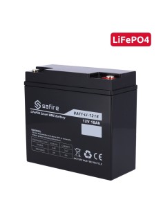 Comprare SAFIRE BATT-LI-1218 Batteria ricaricabile - Litio LiFePO4 - Tensione 12V - Capacità 18Ah - 3000 cicli - 151 (L) x 99 (A