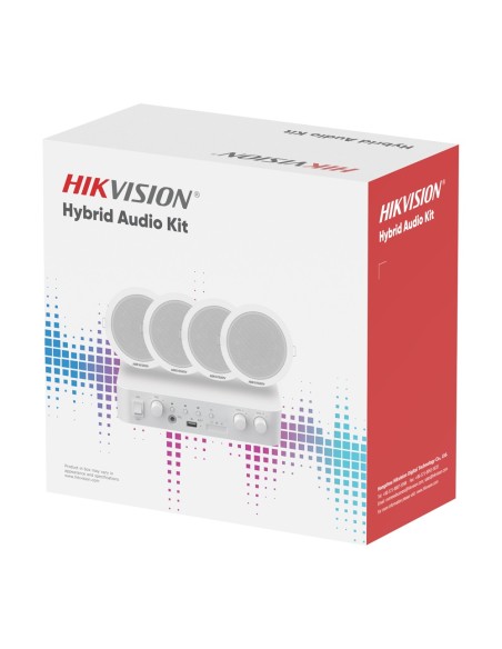 Comprar HIKVISION DS-QAE1KA80206-4 Kit de audio - Amplificador 80 W - 4 x Altavoces de techo - Potencia (8 ): 6 W