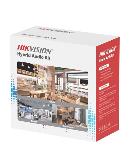 Comprar HIKVISION DS-QAE1KA80206-4 Kit de audio - Amplificador 80 W - 4 x Altavoces de techo - Potencia (8 ): 6 W