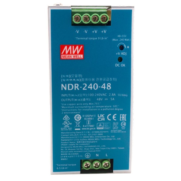 Acheter HIKVISION NDR-240-48 Alimentation industrielle de Hikvision - Puissance de sortie maximale efficace de 240 W - Sumi
