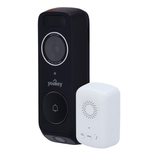 Acquistare YOUKEY YOK-DB312 Youkey Videocitofono Dual Cam Wi-Fi - Lente superiore: 3 MP | 2,4 mm | 160º - Lente inferiore: 2 MP 