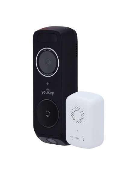Acheter YOUKEY YOK-DB312 Youkey vidéophone à double caméra Wi-Fi - Objectif supérieur : 3 MP | 2,4 mm | 160° - Objectif inférieu