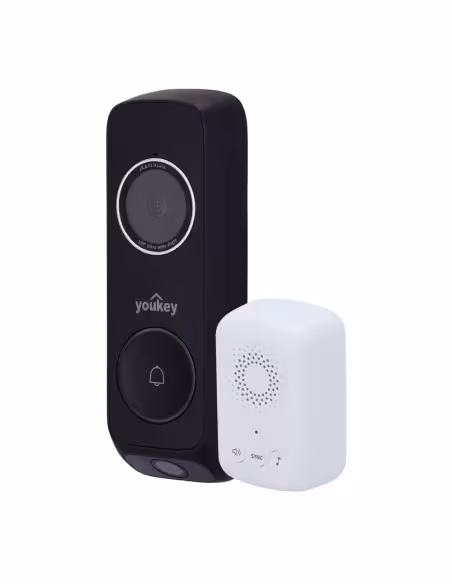 Acheter YOUKEY YOK-DB322 Youkey vidéophone double caméra Wi-Fi - Objectif supérieur : 3 MP | 2,4 mm | 160° - Objectif inférieur 