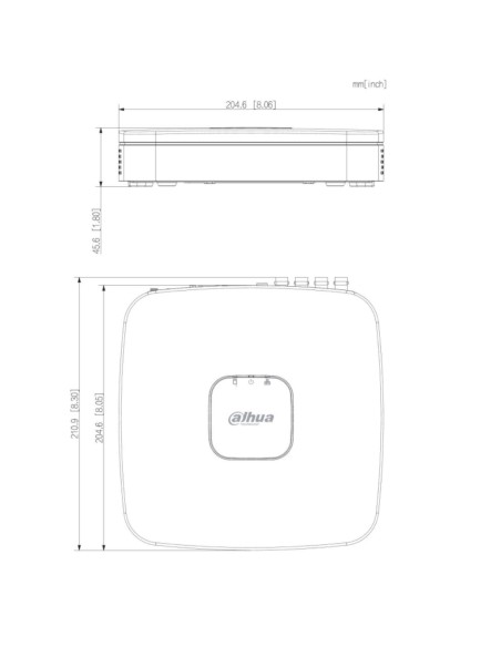 Acquistare DAHUA XVR4108C-I/T DVR 5EN1 H265 8ch 1080N/720P@12ips +2IP 6MP 1HDMI 1HDD AI