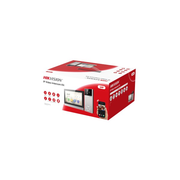 Acheter HIKVISION BASIC DS-KIS613-S HIKBASIC. Kit de visiophone avec platine extérieure 4 Mpx, moniteur intérieur WiFi avec écra