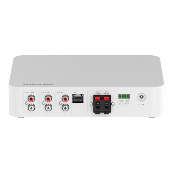 Comprar HIKVISION DS-QAE1A80G1-VB(B) Amplificador en red - Funciones mezcladoras básicas - Reproductor USB / BT / MIC / RCA  - P