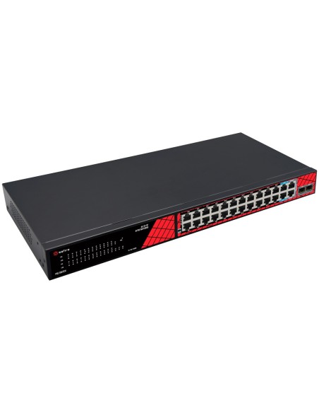 Comprar SAFIRE SF-SW2824HIPOE-MF-300 Safire Switch Hi-PoE - 24 puertos PoE + 2 RJ45 Uplink + 2*MGESFP Uplink - Velocidad de puer