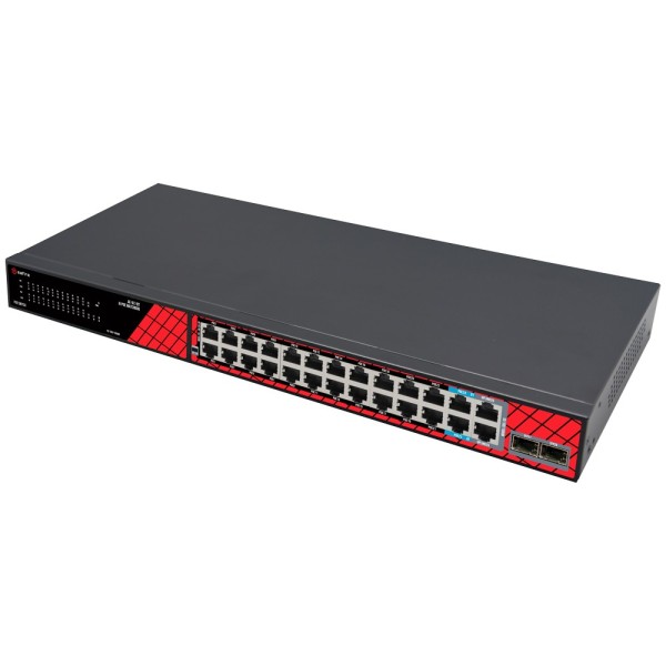 Comprar SAFIRE SF-SW2824HIPOE-MF-300 Safire Switch Hi-PoE - 24 puertos PoE + 2 RJ45 Uplink + 2*MGESFP Uplink - Velocidad de puer
