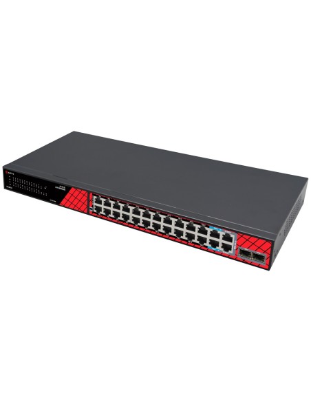 Comprar SAFIRE SF-SW2824HIPOE-MF-300 Safire Switch Hi-PoE - 24 puertos PoE + 2 RJ45 Uplink + 2*MGESFP Uplink - Velocidad de puer