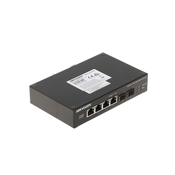 Comprar HIKVISION BASIC DS-3T0506HP-E-HS HIKBASIC. Switch industrial 3 puertos PoE Gb 1 puerto Gb Hi-PoE2 puertos FO Gb SFP dist