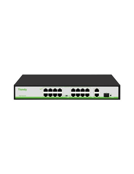 Comprar TIANDY TC-P3S019 TIANDY. Switch Comercial 16x100Mb PoE + 2xGb RJ45 + 1xSFP.