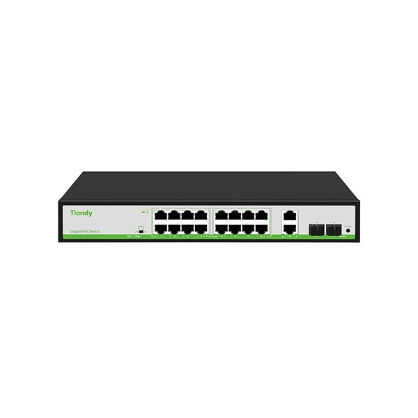 Acheter TIANDY TC-P3S020 TIANDY. Switch commercial 16xGb PoE + 2xGb RJ45 + 2xSFP.