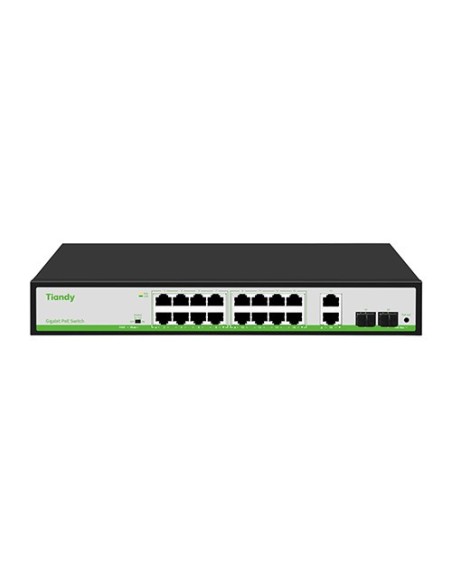 Comprar TIANDY TC-P3S020 TIANDY. Switch Comercial 16xGb PoE + 2xGb RJ45 + 2xSFP.
