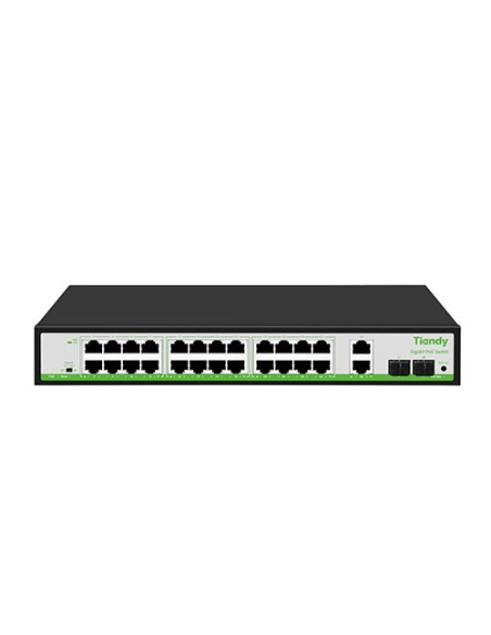 Comprar TIANDY TC-P3S028 TIANDY. Switch Comercial 24xGb PoE + 2xGb RJ45 + 2xSFP.