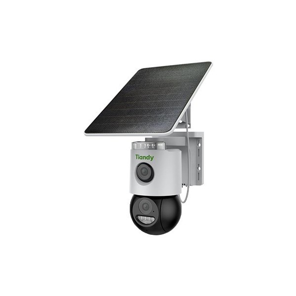 Comprar TIANDY TC-H363U 4G 9DA 4 TIANDY. Kit cámara PT con panel solar 3Mpx óptica fija 4mm IR + luz blanca 30m Colormaker IA au