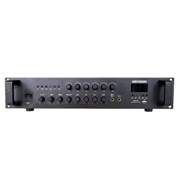 Comprar HIKVISION DS-QAE0A120G1-VB6 Amplificador analógico - Funciones mezcladoras básicas - Reproductor USB / BT / MIC / RCA  -