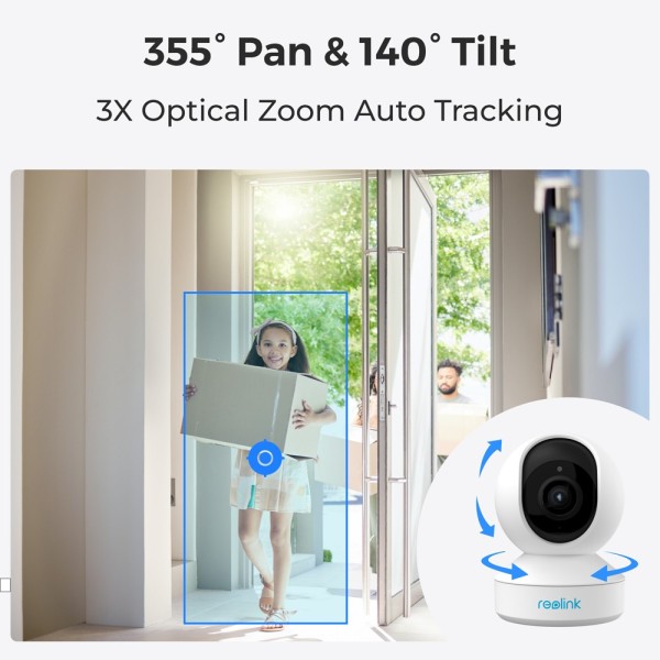Acquista REOLINK RL-E-SERIES-E340 Reolink Telecamera PT WiFi Dual E340 - 8MP | 4K Ultra HD | Zoom ottico 3X - IR 12 m / Tracciam