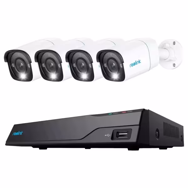 Acquista REOLINK RL-NVS8-POE-8MB4 Kit Reolink NVR PoE + 4 telecamere 8MP PoE 2TB - 8MP (3840X2160) - Rilevamento di persone / an