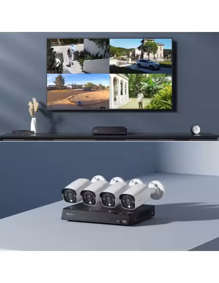 Acquista REOLINK RL-NVS8-POE-8MB4 Kit Reolink NVR PoE + 4 telecamere 8MP PoE 2TB - 8MP (3840X2160) - Rilevamento di persone / an