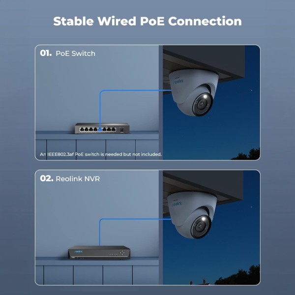Comprar REOLINK RL-P344-IPCAM-POE-W Reolink Cámara Turret IP 8MP P334 PoE  - 8MP (3840 x 2160) | 4K Ultra HD @ 25FPS - PoE / Luz