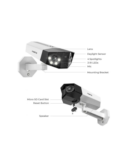 Comprar REOLINK RL-P730-IPCAM-POE-W Reolink Camara 8MP Duo 2 PoE  - 8MP (4608X1728) @ 20FPS - PoE / 180º Panorama / Luz LED - Zo