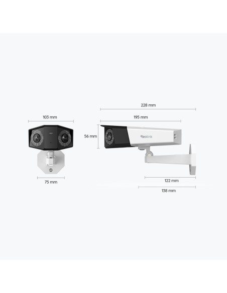 Comprar REOLINK RL-P730-IPCAM-POE-W Reolink Camara 8MP Duo 2 PoE  - 8MP (4608X1728) @ 20FPS - PoE / 180º Panorama / Luz LED - Zo