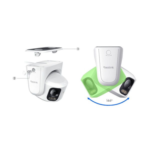 Acheter REOLINK RL-RP-PCT16MD-POE-W Caméra IP Reolink à double objectif 16M PoE - 16MP (7680x2160) à 25 ips - PoE / lumière LED 