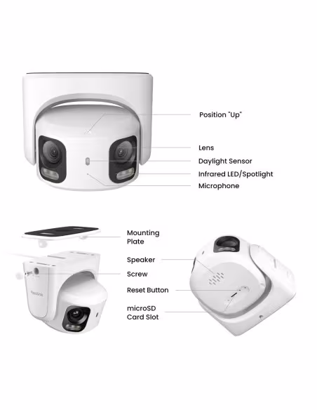 Comprar REOLINK RL-RP-PCT16MD-POE-W Reolink Cámara IP Doble lente 16M PoE  - 16MP (7680x2160) @ 25fps - PoE / Luz LED - Detecció