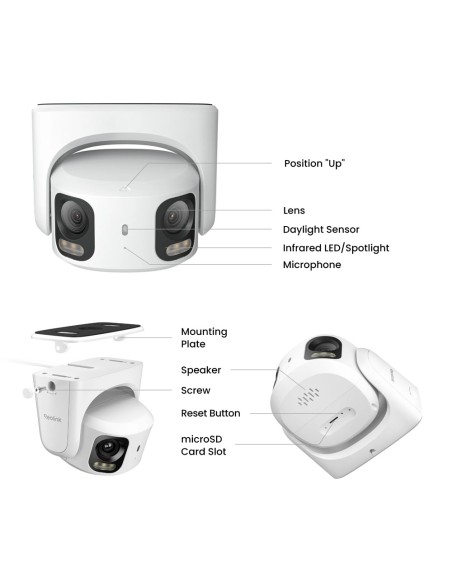 Comprar REOLINK RL-RP-PCT8MD-POE-W Reolink Cámara IP Doble lente 8M PoE  - 8MP (5120x1552) @ 30FPS | 4K Ultra HD  - PoE / Luz LE