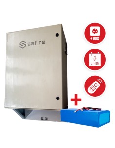 Comprar SAFIRE SF-BOX08220-BMS-IP55-4800WH Armario de poliéster carga rápida para farola - Diferencial, magnetotérmico y SPD - D