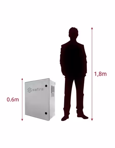 Comprar SAFIRE SF-BOX08ECO-IP55 Armario de poliéster SMC - Diferencial, magnetotérmico y SPD - Dimensiones exteriores 60x50x23cm