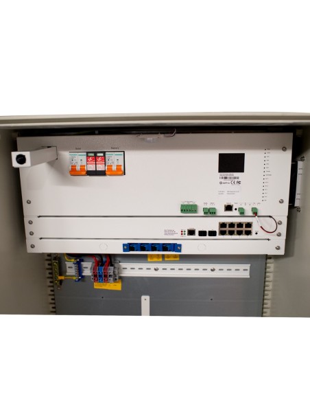 Acheter SAFIRE SF-BOX08SOL-BMS-IP55-4800WH Armoire en polyester à charge rapide solaire - Disjoncteur magnétothermique et SPD - 
