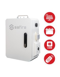 Comprar SAFIRE SF-BOX5038DUAL8POE-UPS Smartbox metalica Dual Solar y 22V AC - Cerradura electronica con Bluetooth - Batería de p