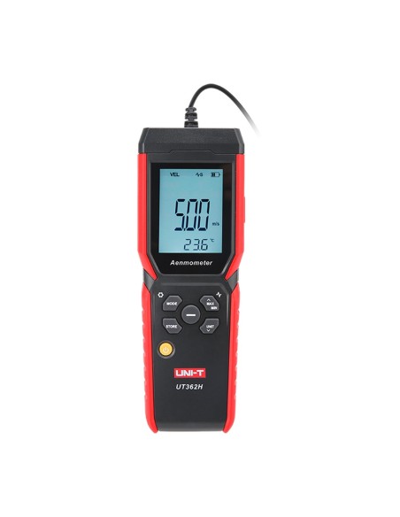 Comprar UNI-TREND UT362H Anemómetro de hilo caliente - Mide velocidad, temperatura y caudal de aire - Sonda fina y alargada - Se