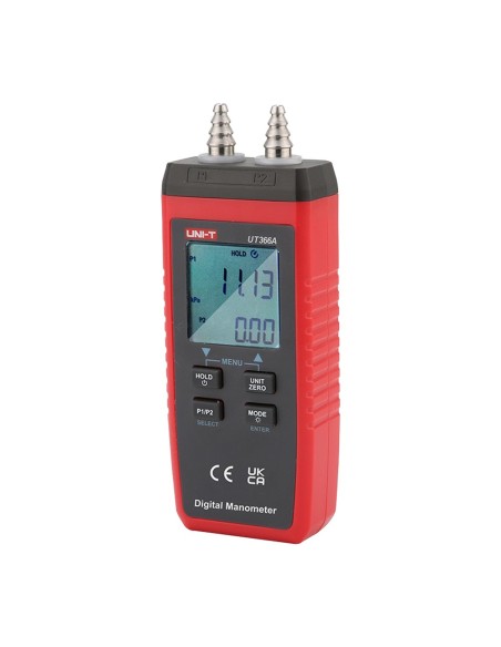 Comprar UNI-TREND UT366A Manómetro digital - Mide presión y presión diferencial - Para ventilación y climatización - Indicador L