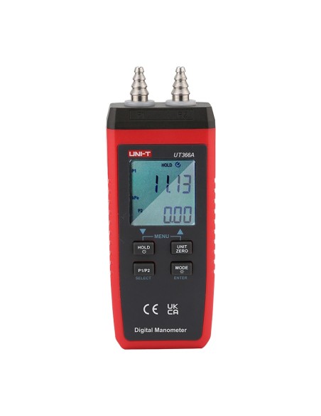 Comprar UNI-T UT366A Manómetro digital - Mide presión y presión diferencial - Para ventilación y climatización - Indicador LED -