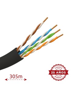 Acheter SAFIRE UTP5E-305-OUTDOOR-BC Câble UTP - Catégorie 5E - Bobine de 305 mètres - Conducteur OFC, pureté 99,9 % cuivre - Dia