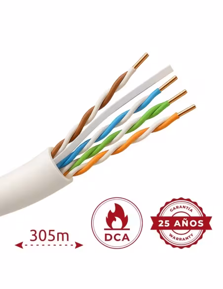 Comprar SAFIRE UTP6A-305-LSZH-DCA Safire cable UTP Categoría 6A - Conductor OFC,100% cobre - Diámetro 23 AWG-0,55mm - Certificad