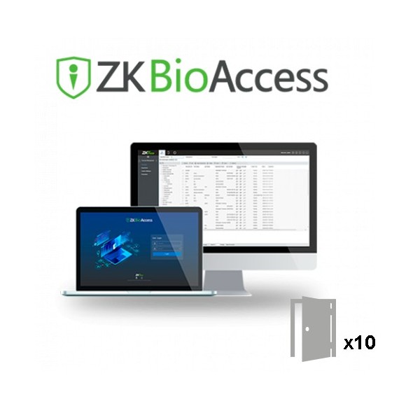 Acquistare ZKTECO ZK-BIOACCESS-10D Licenza software per il controllo accessi - Capacità 10 porte - Architettura Server/Browser