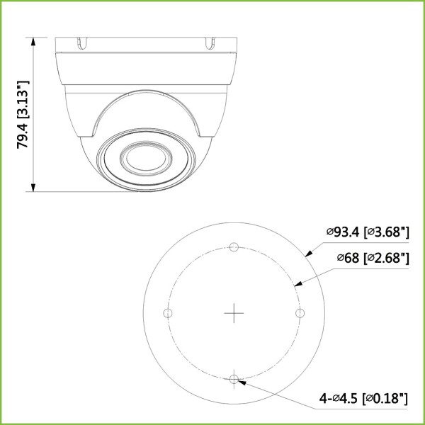 Acheter DAHUA HAC-HDW1200M-0280B Dôme HDCVI 4EN1 2M 1080P DN ICR IR30m 0Lux 2.8mm IP67