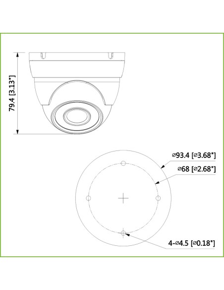 Comprar DAHUA HAC-HDW1200M-0280B Domo HDCVI 4EN1 2M 1080P DN ICR IR30m 0Lux 2.8mm IP67